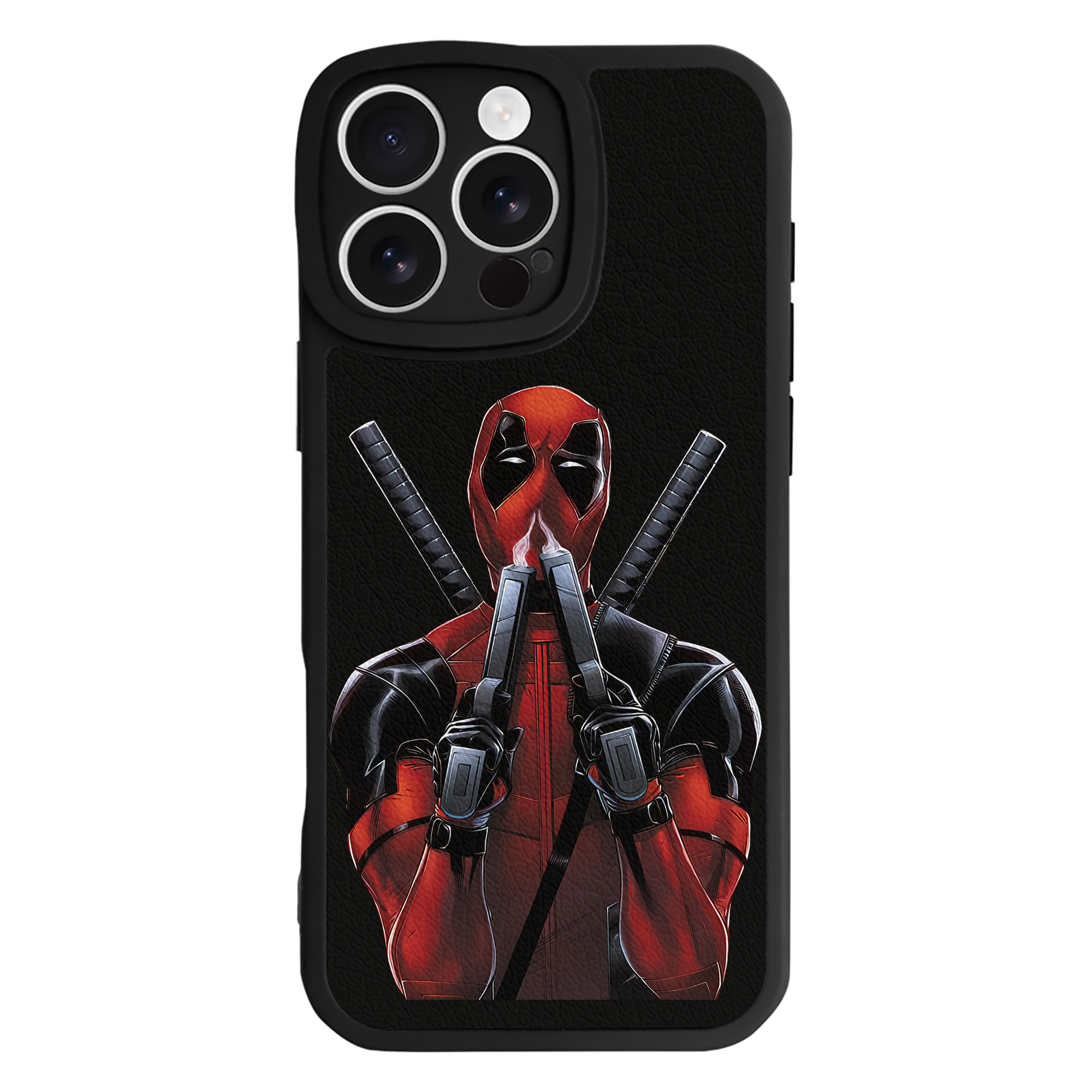 （画像用） Deadpool デッドプール 【iPhone 16シリーズ対応】シリコンスマホケース（レザー調） 材質：シリコン